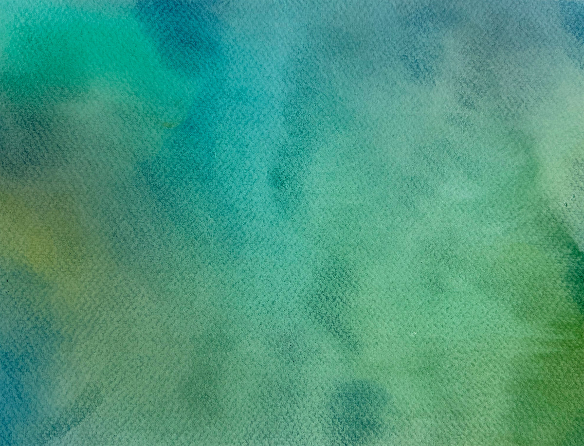 Abstract watercolor texture in green and blue tones
